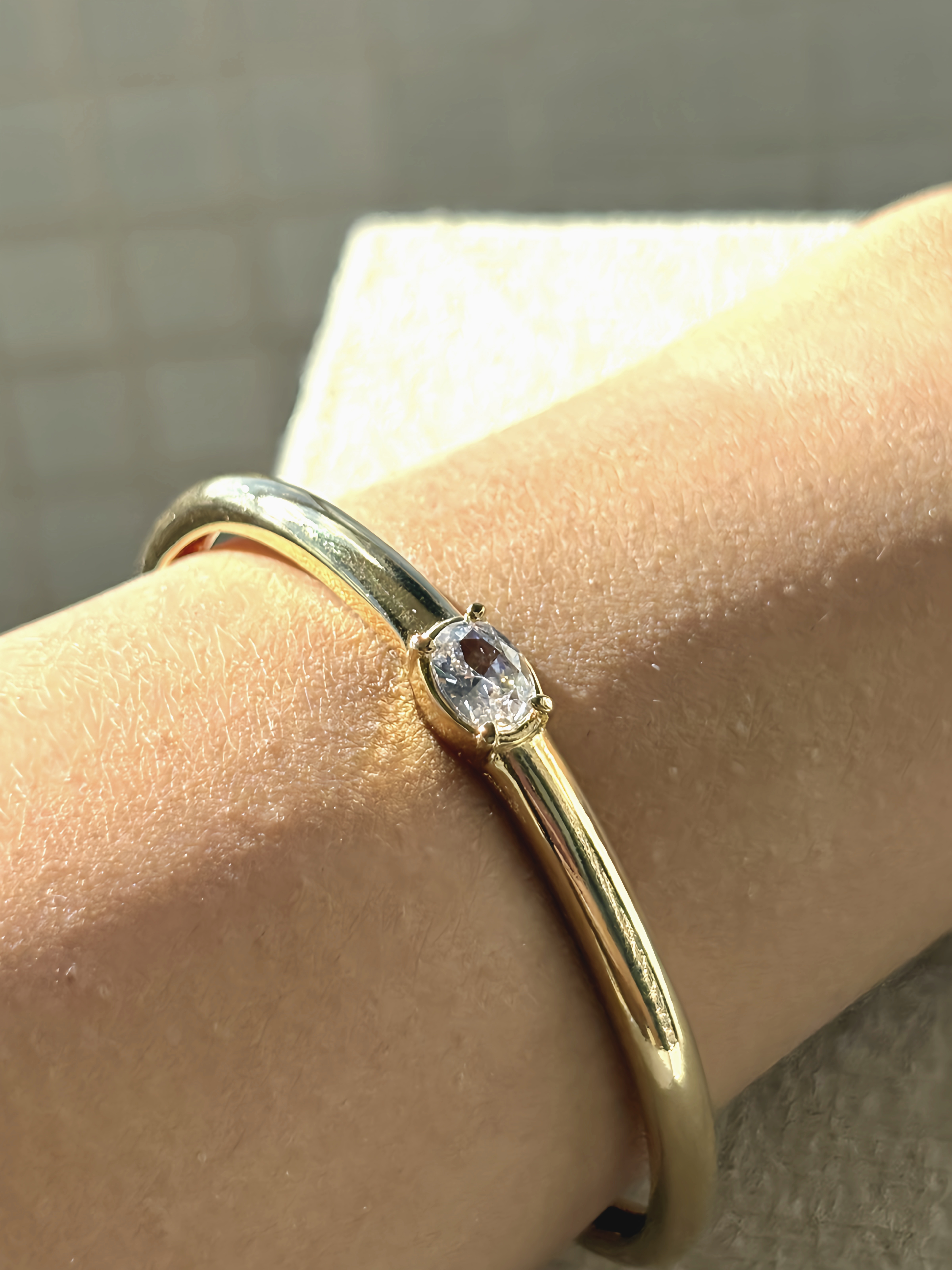 Bracelete com Pedra Oval