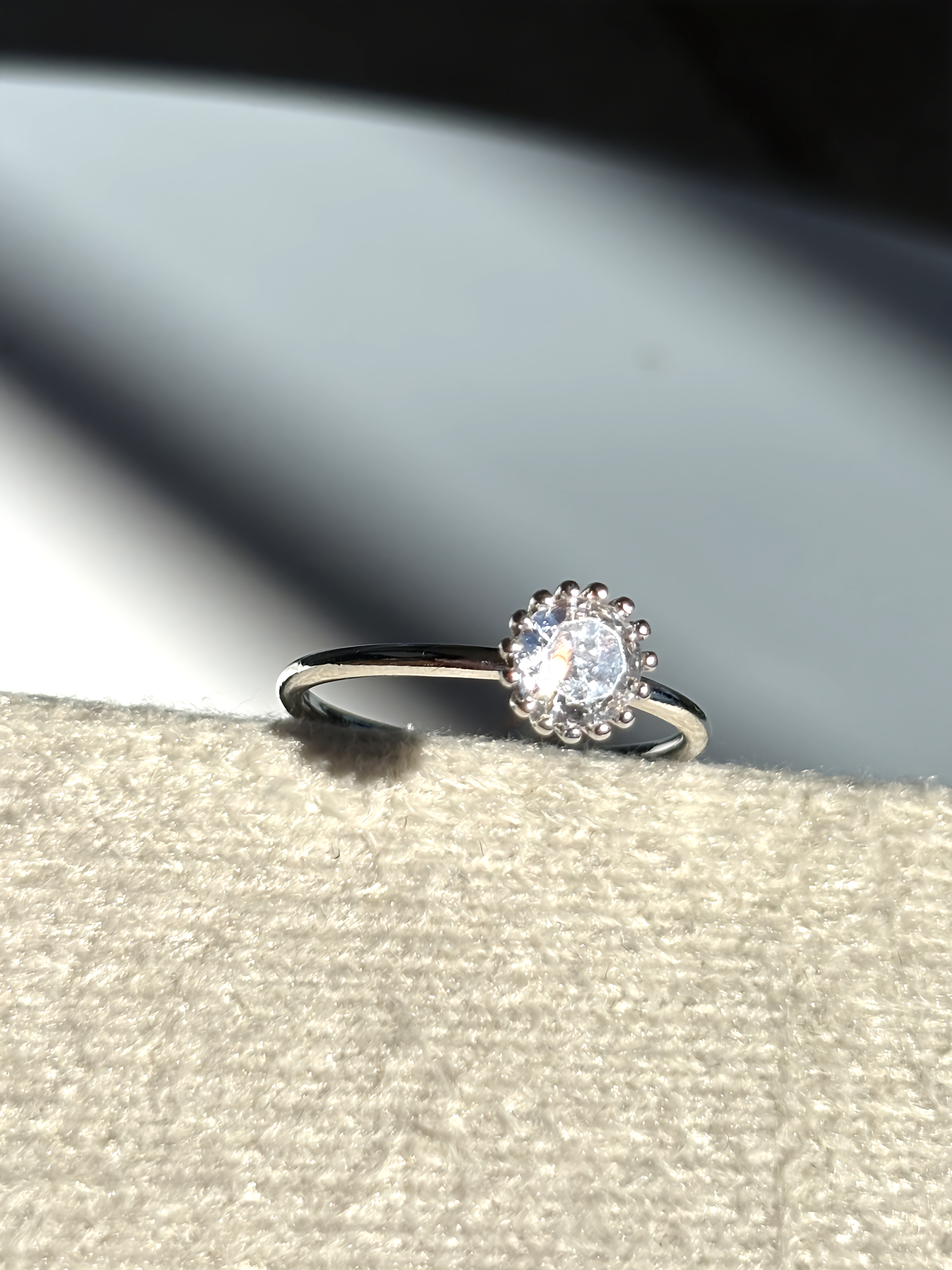 Anel Solitário Halo