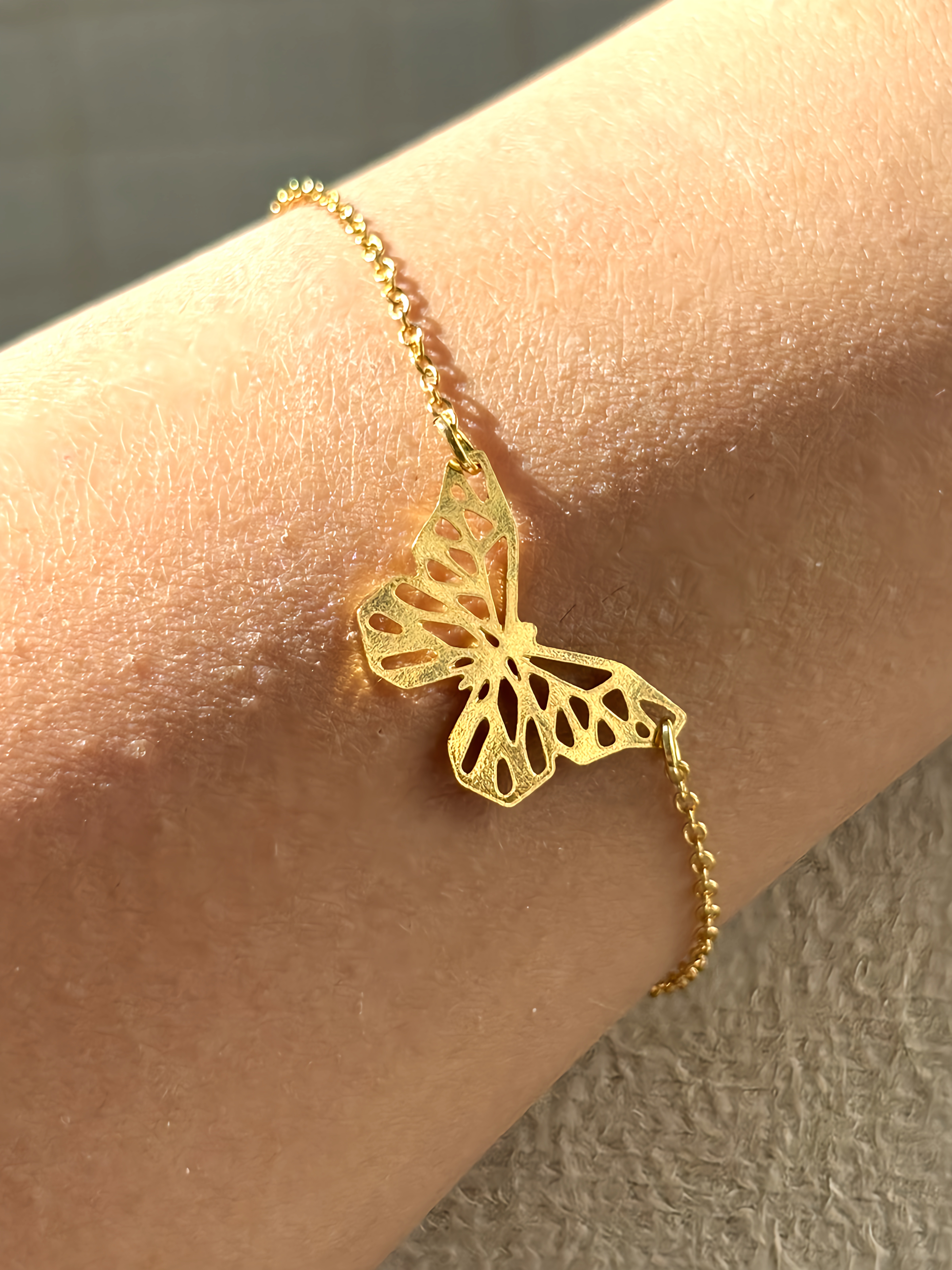 Pulseira Borboleta Dourada