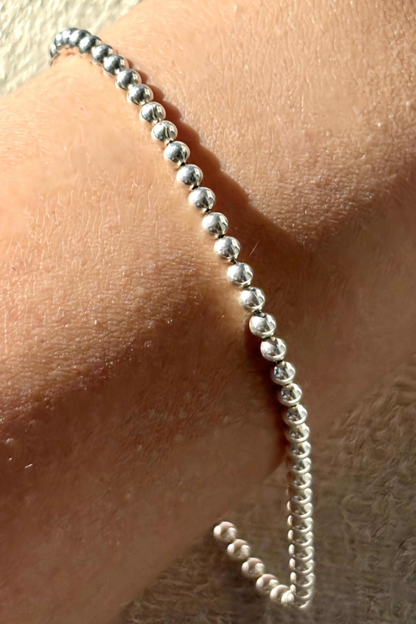 Pulseira bolinhas prata