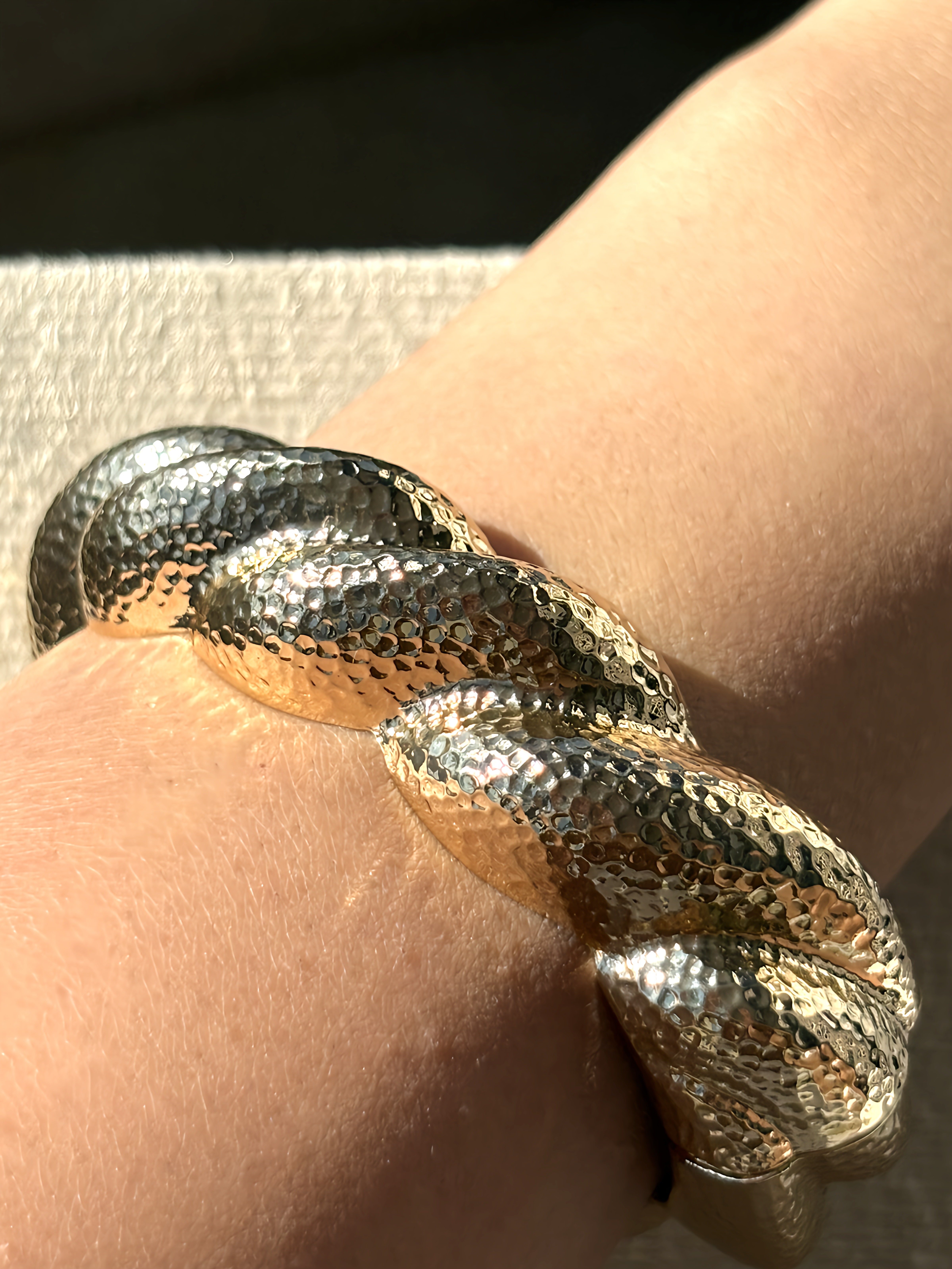 Pulseira Corrente Dourada Texturizada