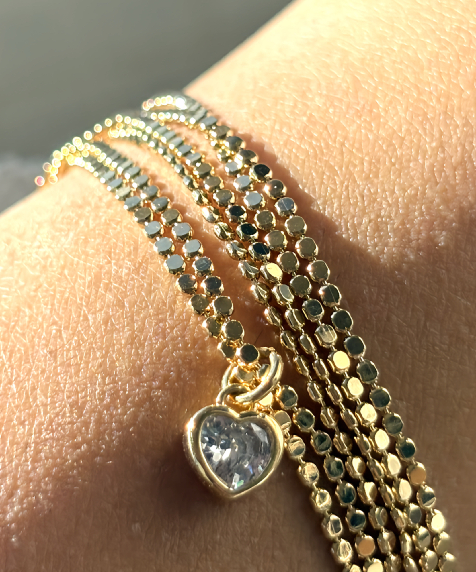 Pulseira Dourada fileiras